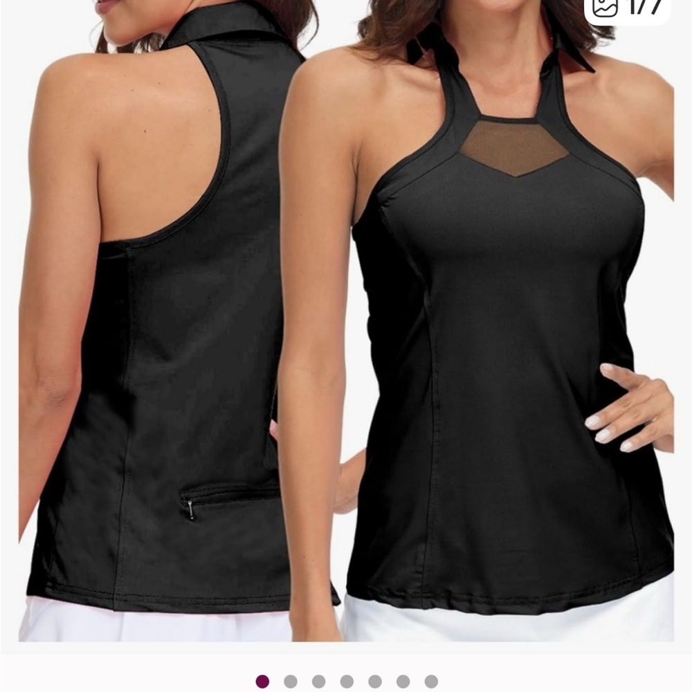 Nwt trendimax racerback sleeveless polo moisture wicking athletic tank shirt